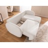 Candy - Modernes Ecksofa in L-Form mit Schlaffunktion und Stauraum aus Bouclé-Stoff, abgerundetes Design und hoher Sitzkomfort