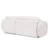 Candy - Modernes Ecksofa in L-Form mit Schlaffunktion und Stauraum aus Bouclé-Stoff, abgerundetes Design und hoher Sitzkomfort