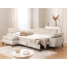 Bonnie - Ecksofa mit Schlaffunktion und Bettkasten aus Cord-Stoff mit verstellbaren Kopfstützen und Armlehne