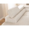 Bonnie - Ecksofa mit Schlaffunktion und Bettkasten aus Cord-Stoff mit verstellbaren Kopfstützen und Armlehne
