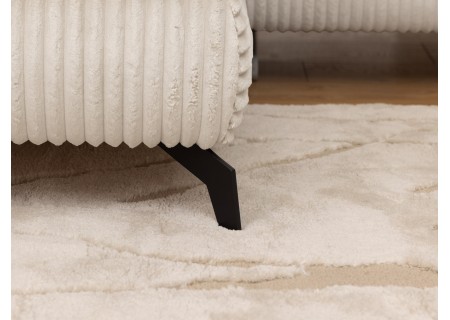 Bonnie - Ecksofa mit Schlaffunktion und Bettkasten aus Cord-Stoff mit verstellbaren Kopfstützen und Armlehne