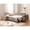 Bonnie - Ecksofa mit Schlaffunktion und Bettkasten aus Cord-Stoff mit verstellbaren Kopfstützen und Armlehne