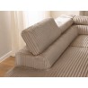 Bonnie - Ecksofa mit Schlaffunktion und Bettkasten aus Cord-Stoff mit verstellbaren Kopfstützen und Armlehne