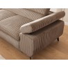 Bonnie - Ecksofa mit Schlaffunktion und Bettkasten aus Cord-Stoff mit verstellbaren Kopfstützen und Armlehne
