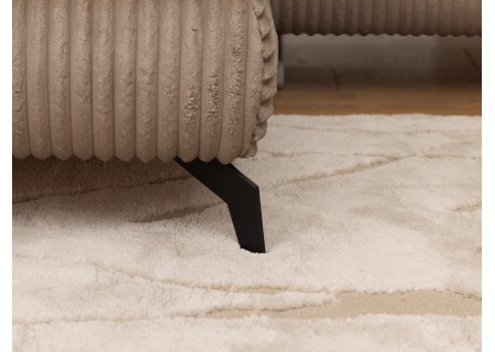 Bonnie - Ecksofa mit Schlaffunktion und Bettkasten aus Cord-Stoff mit verstellbaren Kopfstützen und Armlehne