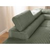 Bonnie - Ecksofa mit Schlaffunktion und Bettkasten aus Cord-Stoff mit verstellbaren Kopfstützen und Armlehne