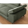 Bonnie - Ecksofa mit Schlaffunktion und Bettkasten aus Cord-Stoff mit verstellbaren Kopfstützen und Armlehne