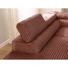 Bonnie - Ecksofa mit Schlaffunktion und Bettkasten aus Cord-Stoff mit verstellbaren Kopfstützen und Armlehne