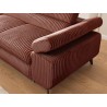 Bonnie - Ecksofa mit Schlaffunktion und Bettkasten aus Cord-Stoff mit verstellbaren Kopfstützen und Armlehne