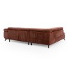Bonnie - Ecksofa mit Schlaffunktion und Bettkasten aus Cord-Stoff mit verstellbaren Kopfstützen und Armlehne
