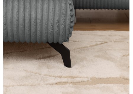 Bonnie - Ecksofa mit Schlaffunktion und Bettkasten aus Cord-Stoff mit verstellbaren Kopfstützen und Armlehne