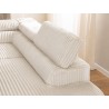 Bonnie - Ecksofa mit Schlaffunktion und Bettkasten aus Cord-Stoff mit verstellbaren Kopfstützen und Armlehne