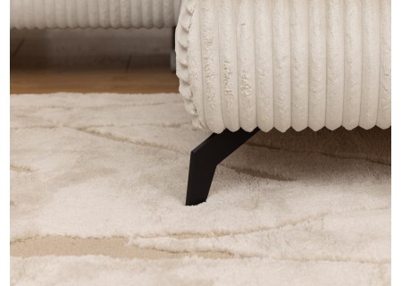 Bonnie - Ecksofa mit Schlaffunktion und Bettkasten aus Cord-Stoff mit verstellbaren Kopfstützen und Armlehne