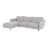 Patrick - Modernes Ecksofa mit Silber Metall Füßen