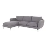 Patrick - Modernes Ecksofa mit Silber Metall Füßen