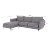 Patrick - Modernes Ecksofa mit Silber Metall Füßen