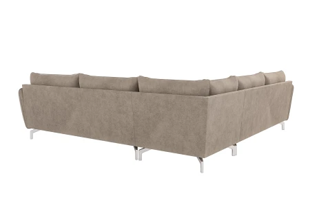 Patrick - Modernes Ecksofa mit Silber Metall Füßen