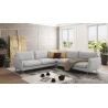 Patrick - Modernes Ecksofa mit Silber Metall Füßen