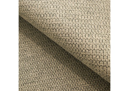 Bubble - Ecksofa mit Schlaffunktion und Hocker mit losen Rückenkissen und Sitzfläche in Bubble-Optik aus weichem Strukturstoff