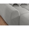 Bubble - Ecksofa mit Schlaffunktion und Hocker mit losen Rückenkissen und Sitzfläche in Bubble-Optik aus weichem Strukturstoff
