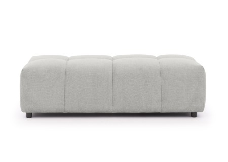 Bubble - Ecksofa mit Schlaffunktion und Hocker mit losen Rückenkissen und Sitzfläche in Bubble-Optik aus weichem Strukturstoff