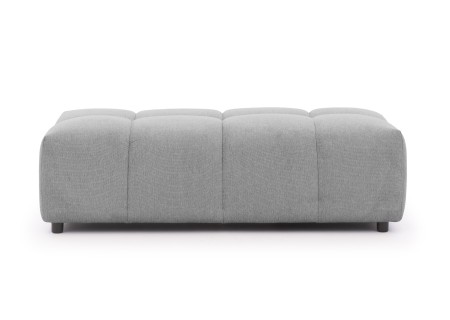 Bubble - Ecksofa mit Schlaffunktion und Hocker mit losen Rückenkissen und Sitzfläche in Bubble-Optik aus weichem Strukturstoff