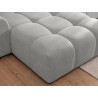 Bubble - Ecksofa mit Schlaffunktion und Hocker mit losen Rückenkissen und Sitzfläche in Bubble-Optik aus weichem Strukturstoff