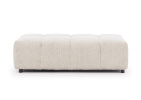 Bubble - Ecksofa mit Schlaffunktion und Hocker mit losen Rückenkissen und Sitzfläche in Bubble-Optik aus weichem Strukturstoff