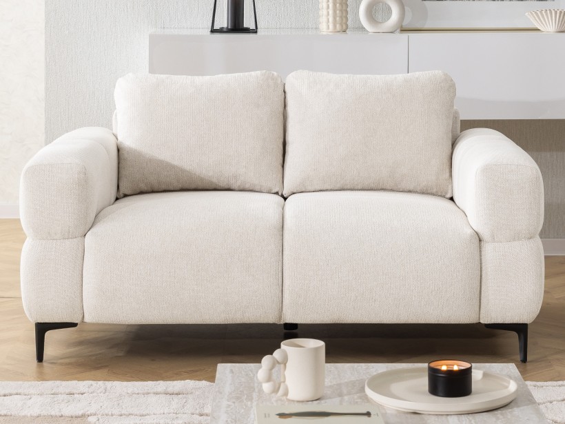 Cardea – Modernes 2-Sitzer-Sofa in Bubble-Optik aus weichem Strukturstoff mit hohem Sitzkomfort