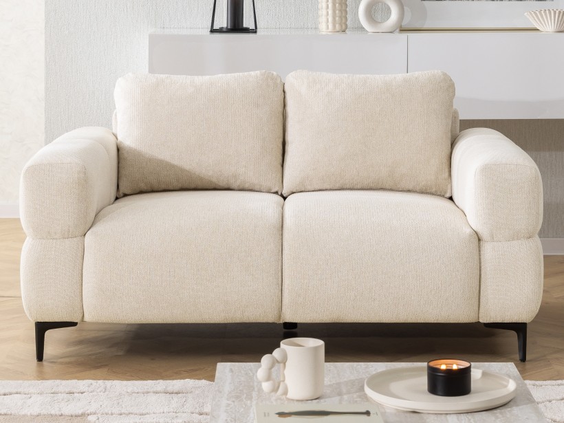 Cardea – Modernes 2-Sitzer-Sofa in Bubble-Optik aus weichem Strukturstoff mit hohem Sitzkomfort