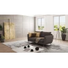 Patrick - Modernes Sofa 2-Sitzer mit Silber Metall Füßen