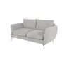 Patrick - Modernes Sofa 2-Sitzer mit Silber Metall Füßen