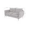 Patrick - Modernes Sofa 2-Sitzer mit Silber Metall Füßen