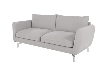 Patrick - Modernes Sofa 3-Sitzer mit Silber Metall Füßen