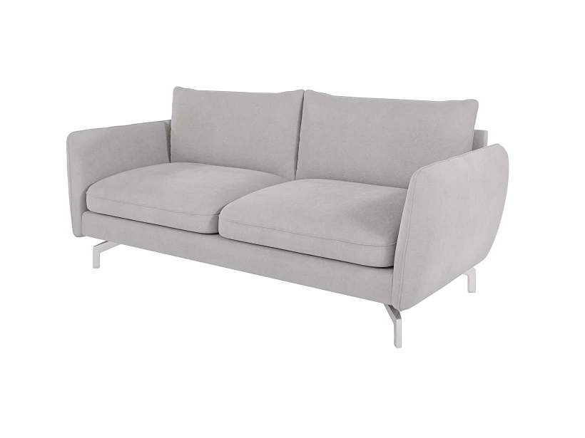 Patrick - Modernes Sofa 3-Sitzer mit Silber Metall Füßen