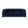 Natalie - Chesterfield Sofa 2-Sitzer mit Goldene Metall Füßen