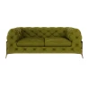 Natalie - Chesterfield Sofa 2-Sitzer mit Goldene Metall Füßen