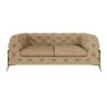 Natalie - Chesterfield Sofa 2-Sitzer mit Goldene Metall Füßen