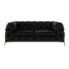 Natalie - Chesterfield Sofa 2-Sitzer mit Goldene Metall Füßen