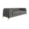Natalie - Chesterfield Sofa 3-Sitzer mit Goldene Metall Füßen