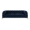 Natalie - Chesterfield Sofa 3-Sitzer mit Goldene Metall Füßen