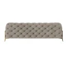 Natalie - Chesterfield Sofa 3-Sitzer mit Goldene Metall Füßen