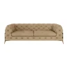 Natalie - Chesterfield Sofa 3-Sitzer mit Goldene Metall Füßen