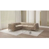 Natalie - Chesterfield Ecksofa mit Goldene Metall Füßen