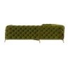 Natalie - Chesterfield Ecksofa mit Goldene Metall Füßen