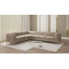 Natalie - Chesterfield Ecksofa mit Goldene Metall Füßen