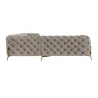 Natalie - Chesterfield Ecksofa mit Goldene Metall Füßen