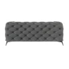 Paul - Chesterfield Sofa 2-Sitzer mit Silber Metall Füßen