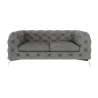Paul - Chesterfield Sofa 2-Sitzer mit Silber Metall Füßen