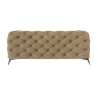 Paul - Chesterfield Sofa 2-Sitzer mit Silber Metall Füßen